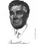 Black and white portrait of Edward Curtis Franklin