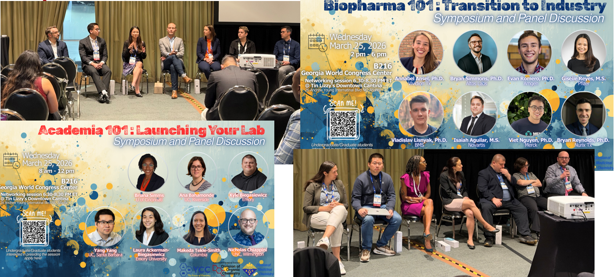 Biopharma 101: Transition to Industry and Academia 101: Launching Your Lab symposia and panel discussions